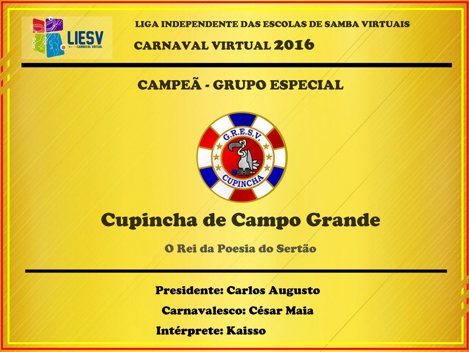 Tradição de Pilares - Campeão do Carnaval Virtual 2003 - LIESV - Grupo Especial
