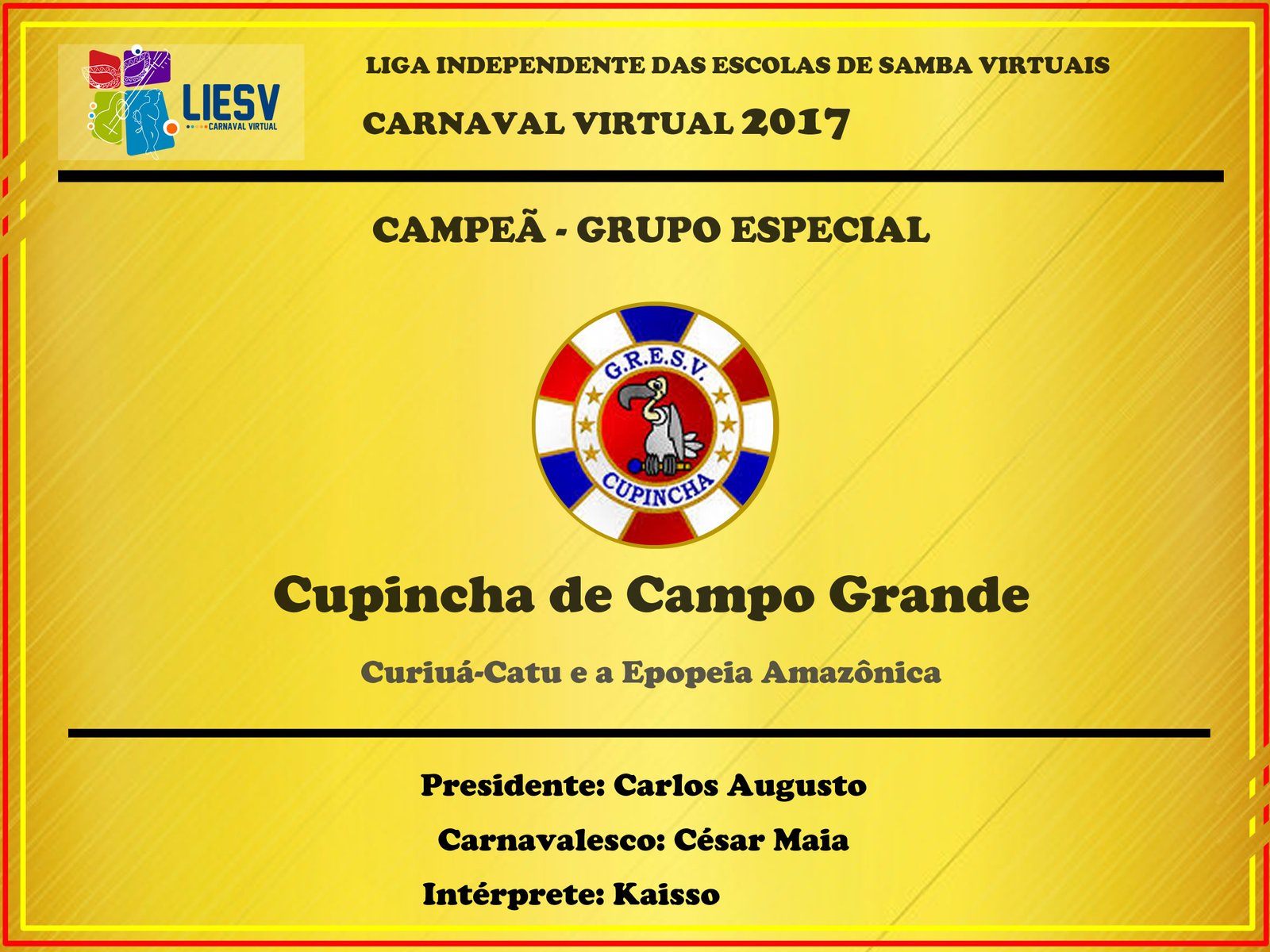 Tradição de Pilares - Campeão do Carnaval Virtual 2003 - LIESV - Grupo Especial