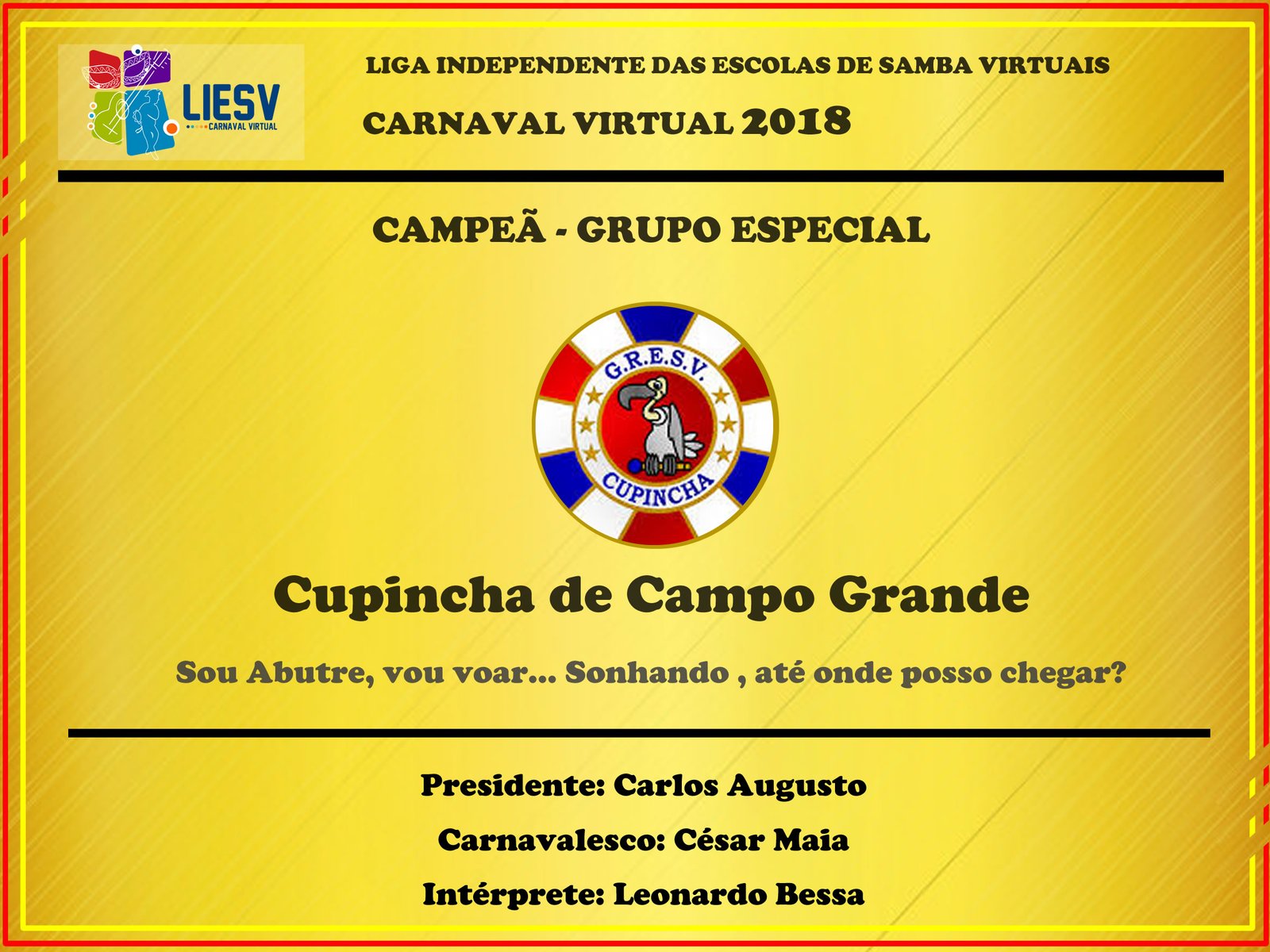 Tradição de Pilares - Campeão do Carnaval Virtual 2003 - LIESV - Grupo Especial