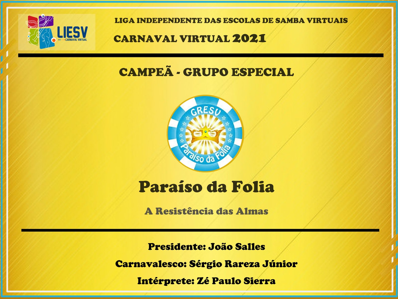 Floripa do Samba - Campeão do Carnaval Virtual 2020 - LIESV - Grupo Especial